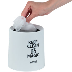 Настільний контейнер для сміття Axent 2131-21-A, круглий, білий