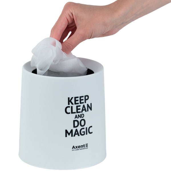 Настільний контейнер для сміття Axent 2131-21-A, круглий, білий
