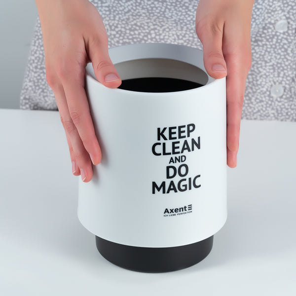 Настільний контейнер для сміття Axent 2131-21-A, круглий, білий