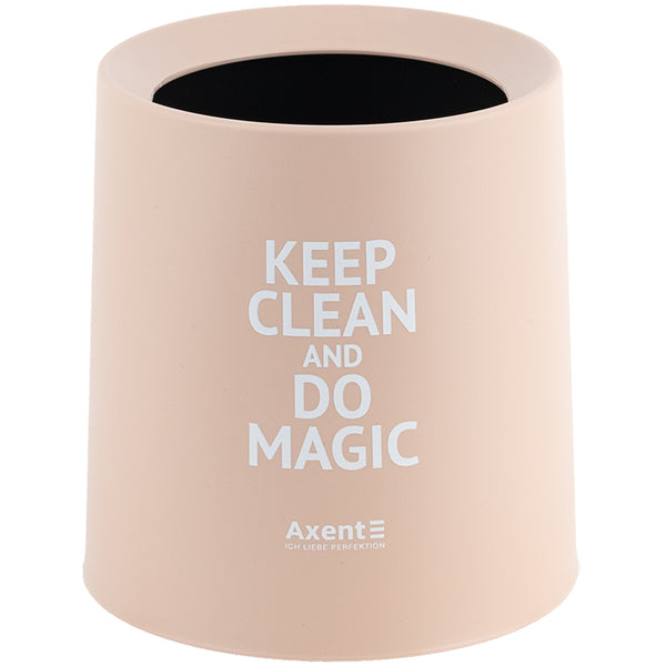 Настільний контейнер для сміття Axent 2131-42-A, круглий, персиковий