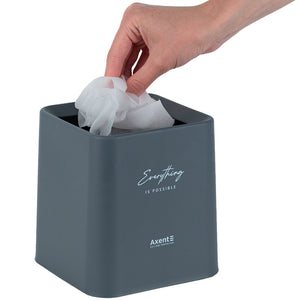 Настільний контейнер для сміття Axent 2132-03-A, квадратний, сірий