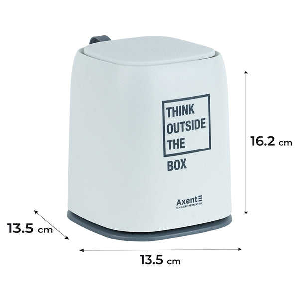 Настільний контейнер для сміття Axent 2133-21-A, прямокутний, білий