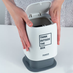 Настільний контейнер для сміття Axent 2133-21-A, прямокутний, білий