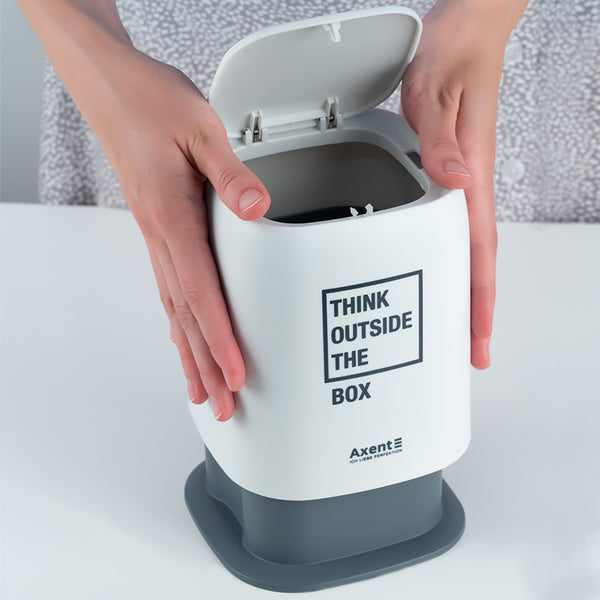Настільний контейнер для сміття Axent 2133-21-A, прямокутний, білий