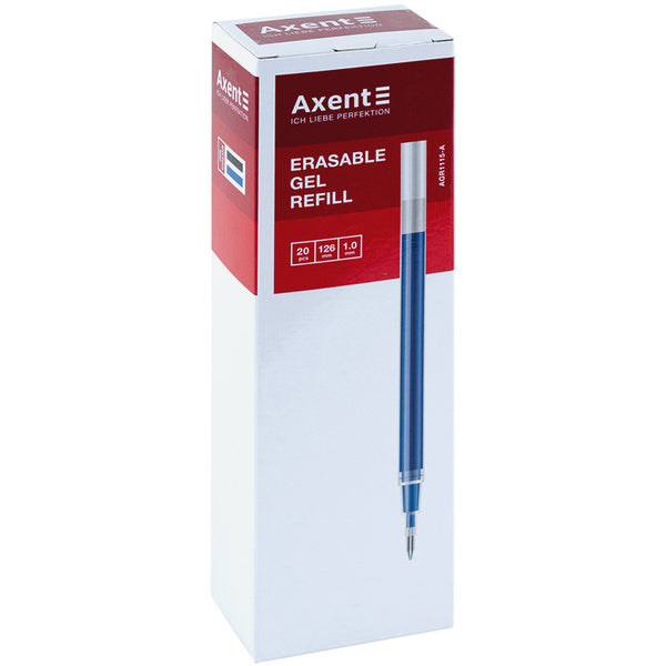 Стержень гелевий Axent AGR1115-02-A, 126 мм, 1,0 мм, синій