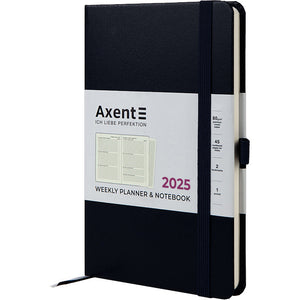 Еженедельник 2025 Axent Partner Strong 8505-25-01-A, 125x195 мм, черный