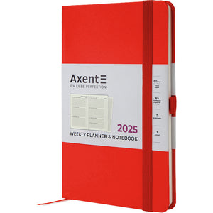 Щотижневик 2025 Axent Partner Strong 8505-25-05-A, 125x195 мм, червоний