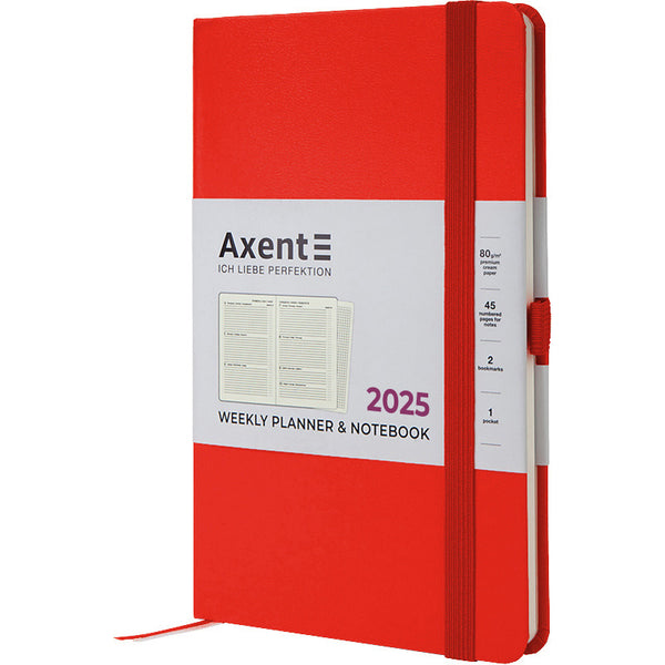 Щотижневик 2025 Axent Partner Strong 8505-25-05-A, 125x195 мм, червоний