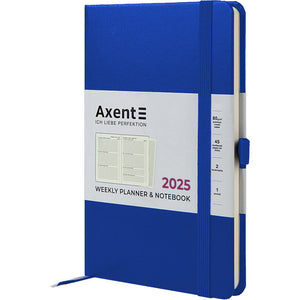 Еженедельник 2025 Axent Partner Strong 8505-25-38-A, 125x195 мм, классический синий