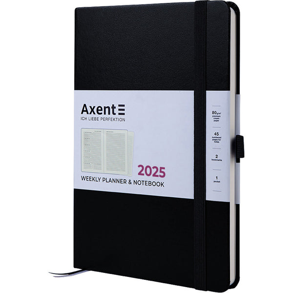 Щотижневик 2025 Axent Prime Strong 8507-25-01-A, 145x210 мм, чорний