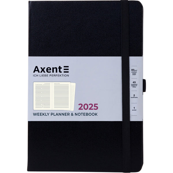 Щотижневик 2025 Axent Prime Strong 8507-25-01-A, 145x210 мм, чорний
