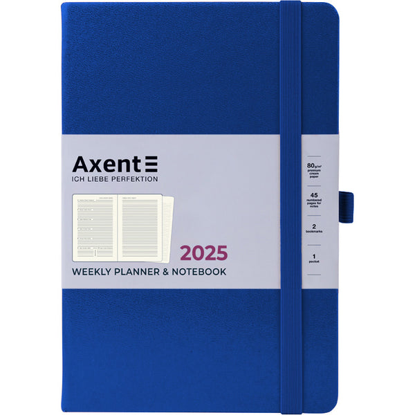 Щотижневик 2025 Axent Prime Strong 8507-25-38-A, 145x210 мм, класичний синій