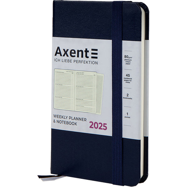 Еженедельник 2025 Axent Pocket Strong 8508-25-02-A, 90x150 мм, синий