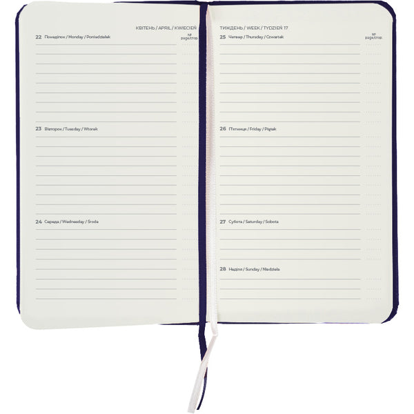 Еженедельник 2025 Axent Pocket Strong 8508-25-02-A, 90x150 мм, синий