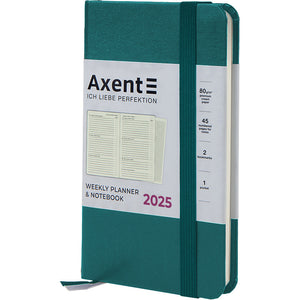 Еженедельник 2025 Axent Pocket Strong 8508-25-31-A, 90x150 мм, малахитовый
