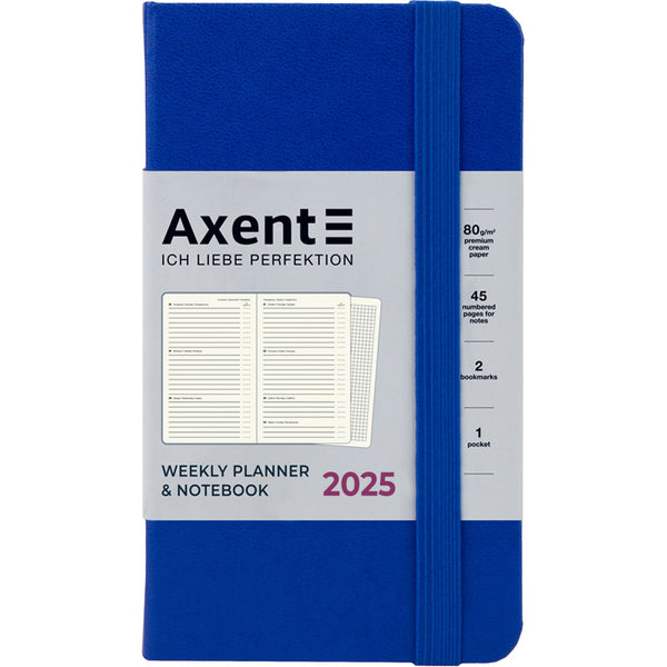 Еженедельник 2025 Axent Pocket Strong 8508-25-38-A, 90x150 мм, классический синий