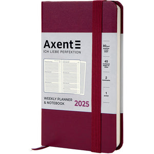 Щотижневик 2025 Axent Pocket Strong 8508-25-46-A, 90x150 мм, винний