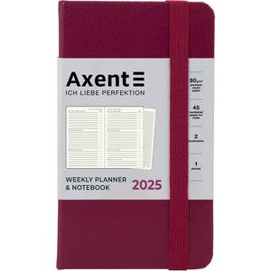 Щотижневик 2025 Axent Pocket Strong 8508-25-46-A, 90x150 мм, винний