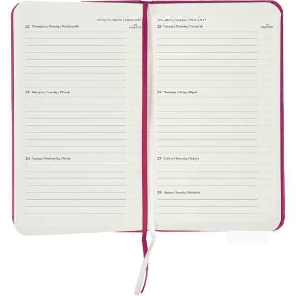 Щотижневик 2025 Axent Pocket Strong 8508-25-46-A, 90x150 мм, винний