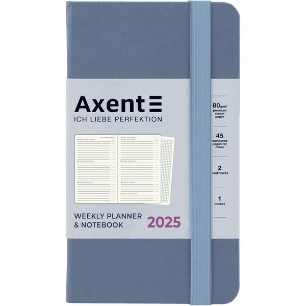 Еженедельник 2025 Axent Pocket Strong 8508-25-62-A, 90x150 мм, серый