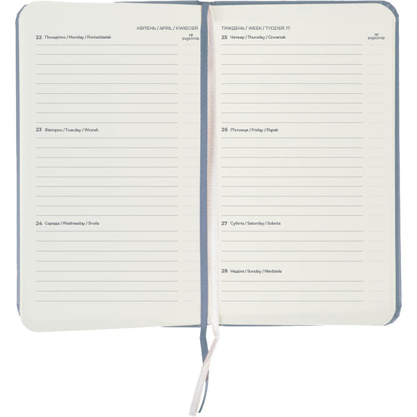 Еженедельник 2025 Axent Pocket Strong 8508-25-62-A, 90x150 мм, серый