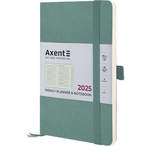 Щотижневик 2025 Axent Partner Soft Skin 8509-25-48-A, 125x195 мм, сіро-лазурний