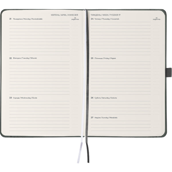 Щотижневик 2025 Axent Partner Lines 8515-25-03-A, 125x195 мм, сірий