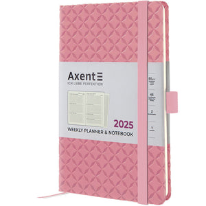 Еженедельник 2025 Axent Partner Gently 8522-25-01-A, 125x195 мм, светло-розовый