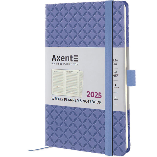 Еженедельник 2025 Axent Partner Gently 8522-25-02-A, 125x195 мм, сиреневый