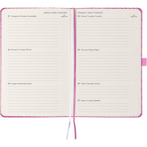 Еженедельник 2025 Axent Partner Gently 8522-25-03-A, 125x195 мм, розовый
