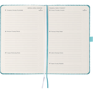Еженедельник 2025 Axent Partner Gently 8522-25-04-A, 125x195 мм, синяя вода