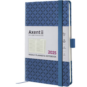 Еженедельник 2025 Axent Partner Gently 8522-25-05-A, 125x195 мм, темное море