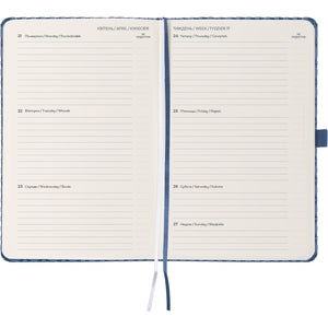 Еженедельник 2025 Axent Partner Gently 8522-25-05-A, 125x195 мм, темное море