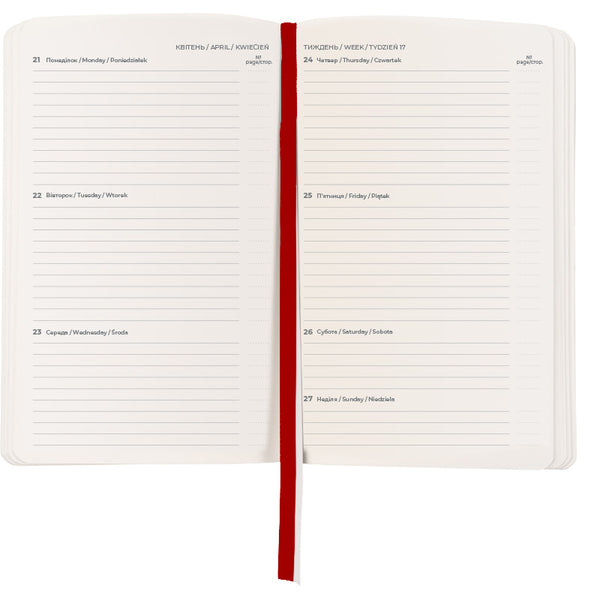 Щотижневик 2025 Axent Partner City Soft 8521-25-04-A, 125x195 мм, бордовий