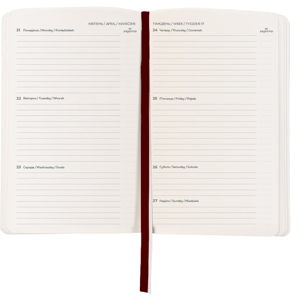 Щотижневик 2025 Axent Partner City Soft 8521-25-05-A, 125x195 мм, коричневий