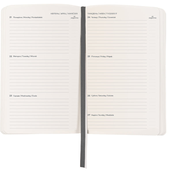 Щотижневик 2025 Axent Partner City Soft 8521-25-06-A, 125x195 мм, сірий