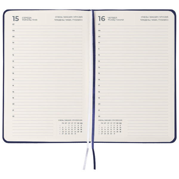 Ежедневник 2025 Axent Partner Strong 8819-25-02-A, 145x210 мм, синий