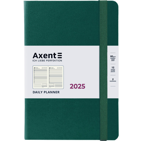 Ежедневник 2025 Axent Partner Strong 8819-25-61-A, 145x210 мм, зеленый лес