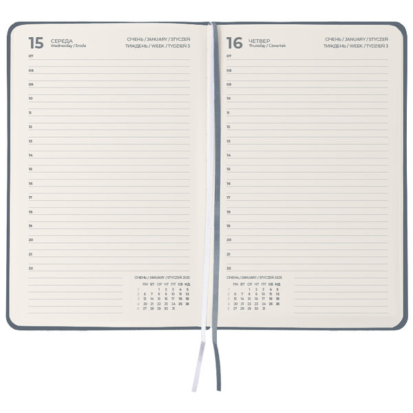 Щоденник 2025 Axent Partner Strong 8819-25-62-A, 145x210 мм, сірий