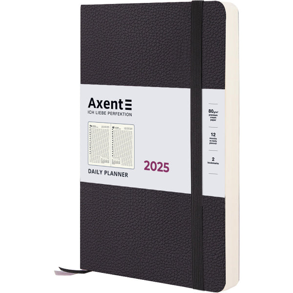 Ежедневник 2025 Axent Partner Soft Skin 8810-25-01-A, 145x210 мм, черный