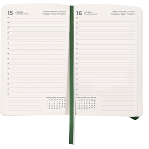 Щоденник 2025 Axent Partner Soft Skin 8810-25-23-A, 145x210 мм, темно-зелений