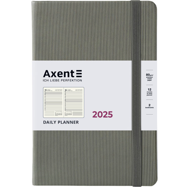 Ежедневник 2025 Axent Partner Lines 8815-25-03-A, 145x210 мм, серый