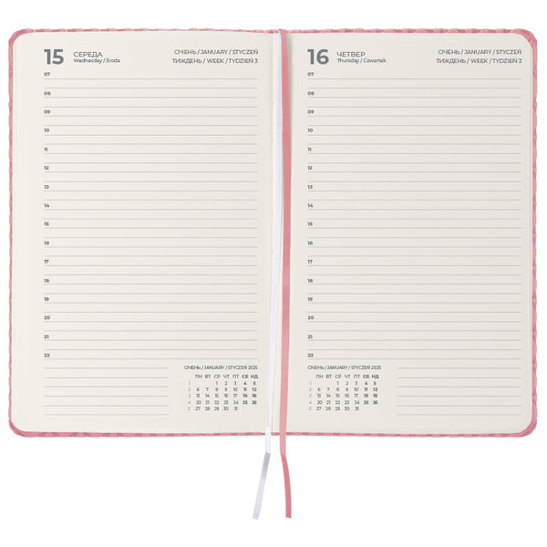 Ежедневник 2025 Axent Partner Gently 8822-25-01-A, 145x210 мм, светло-розовый