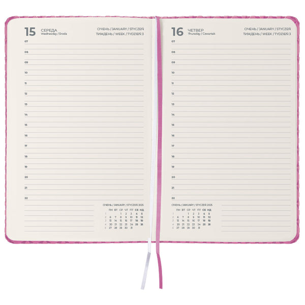 Ежедневник 2025 Axent Partner Gently 8822-25-03-A, 145x210 мм, розовый