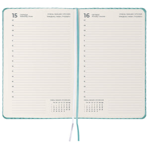 Ежедневник 2025 Axent Partner Gently 8822-25-04-A, 145x210 мм, синяя вода