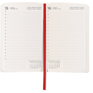 Ежедневник 2025 Axent Partner City Soft 8821-25-03-A, 145x210 мм, красный