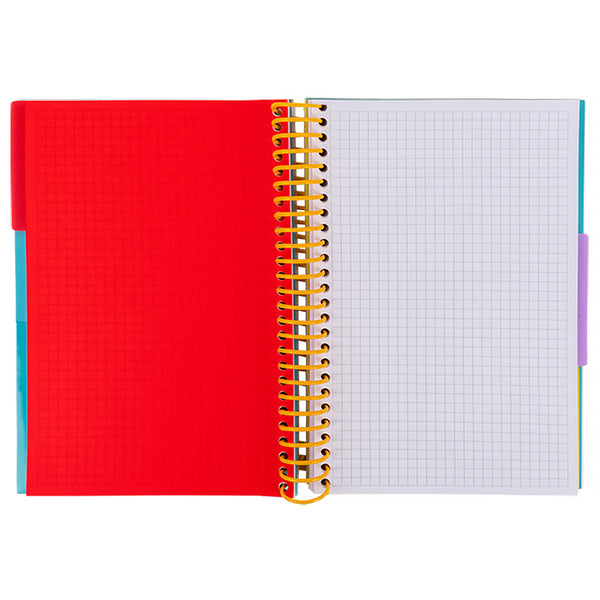 Блокнот з розділювачами Axent 8405-12-A, А5, 120 аркушів, клітинка, бірюзовий