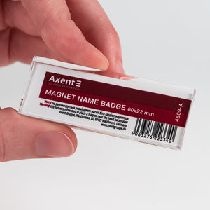Бейдж акриловий на магніті Axent 4509-A, 60х25 мм