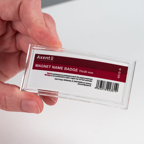 Бейдж акриловий на магніті Axent 4512-A, 70х30 мм