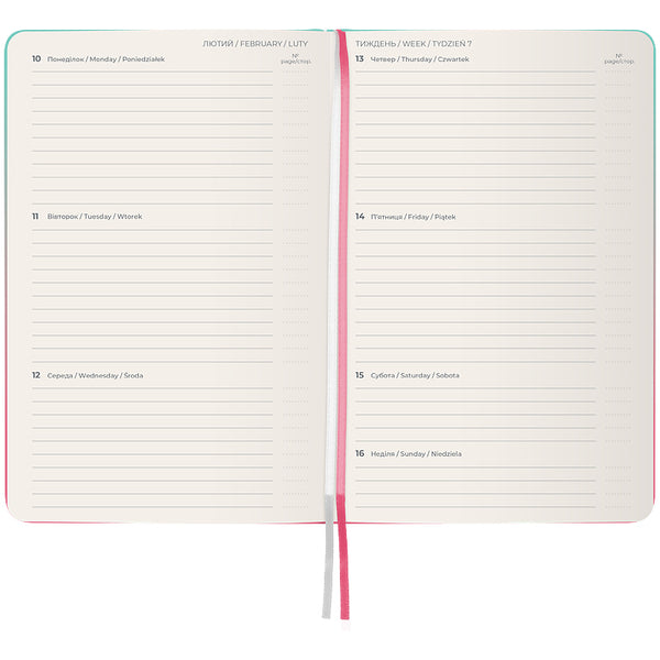 Еженедельник 2025 Axent Partner Gradient Soft 8523-25-1-A, 125x195 мм, Flower